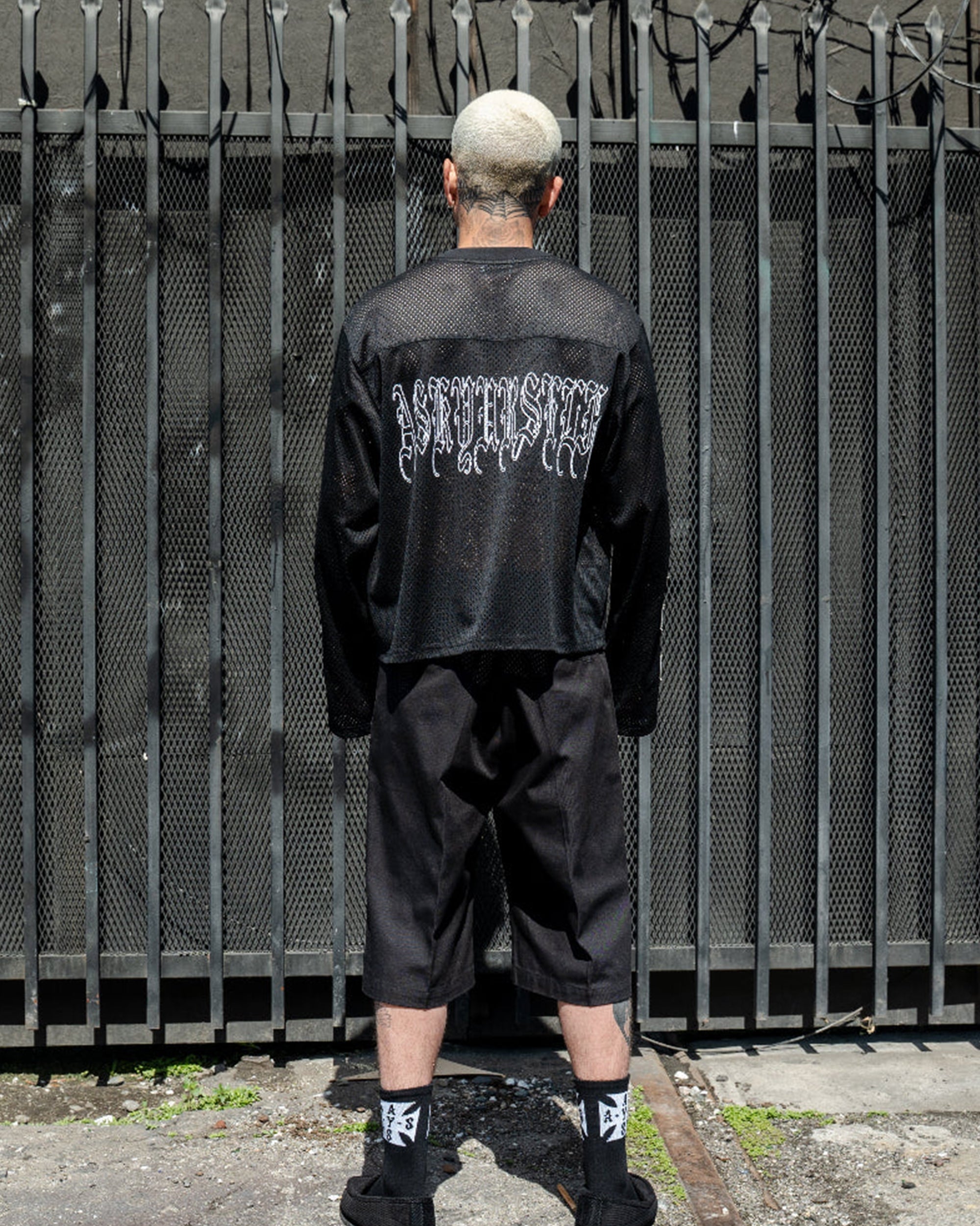 【ASKYURSELF】ON FIELD MESH JERSEY 黒 メッシュ ジャージー ON FIELD MESH JERSEY - ASKYURSELF