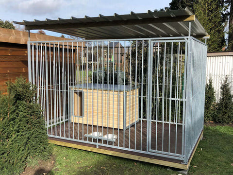 Hondenkennel inclusief hondenhok