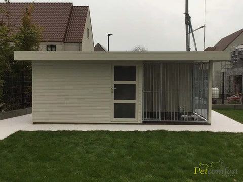 Hondenhut - combinatie tuinhuis-kennel