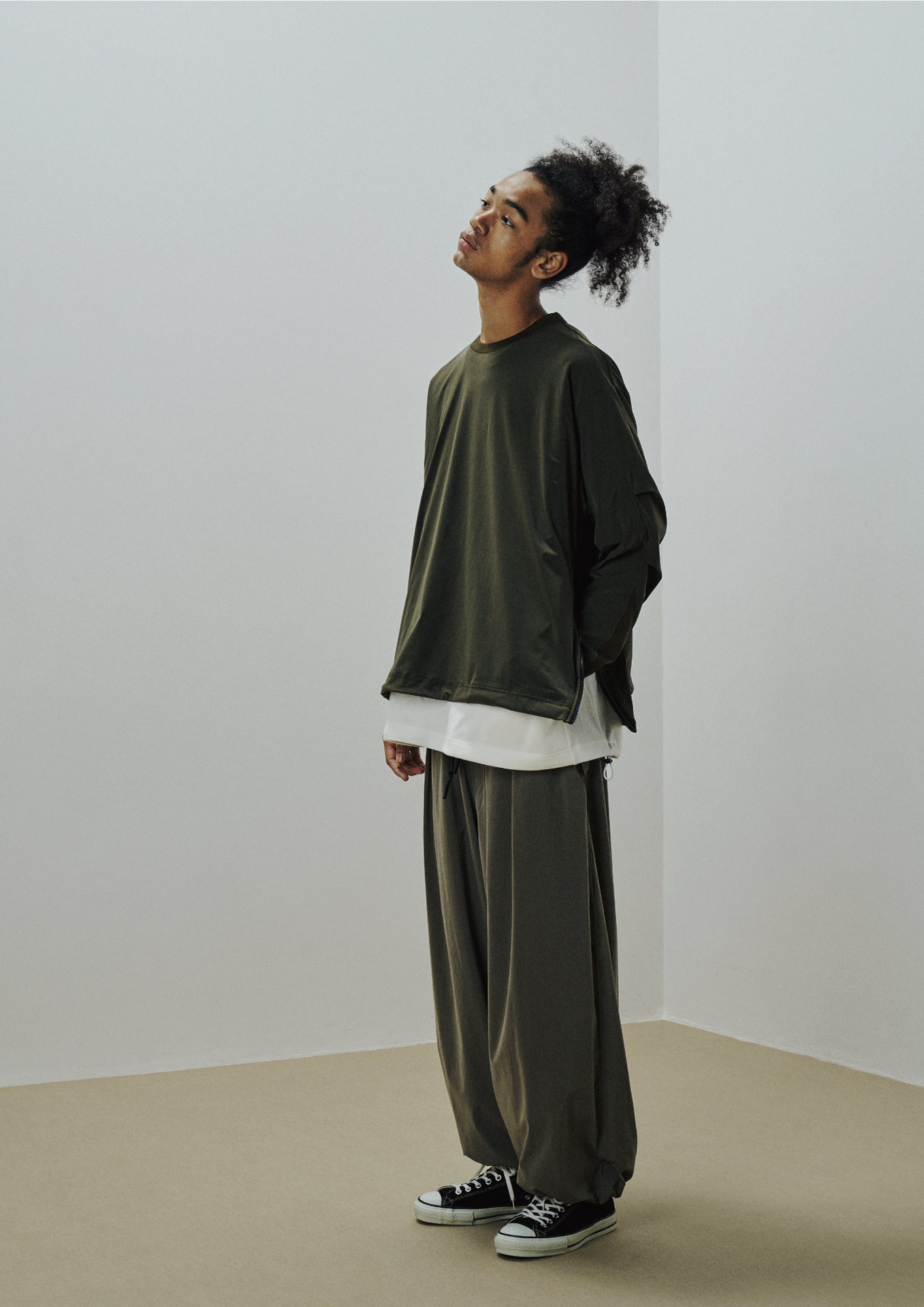 特別送料無料！】 【UNTRACE】BOX SMOCK / STRETCH STRETCH 2 L/S