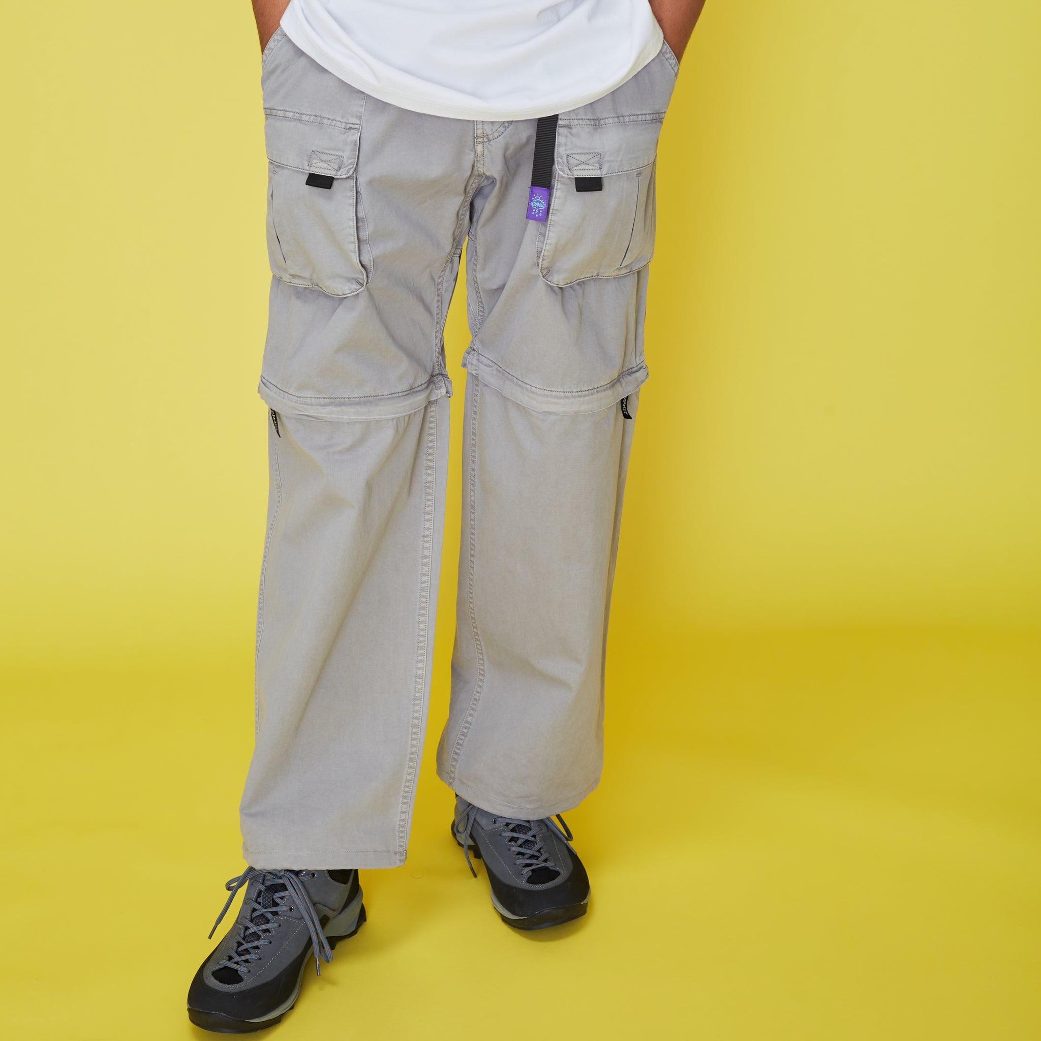 フラワーB ブルーグレイ Gramicci × Alwayth ZIP-OFF PIGMENT PANT