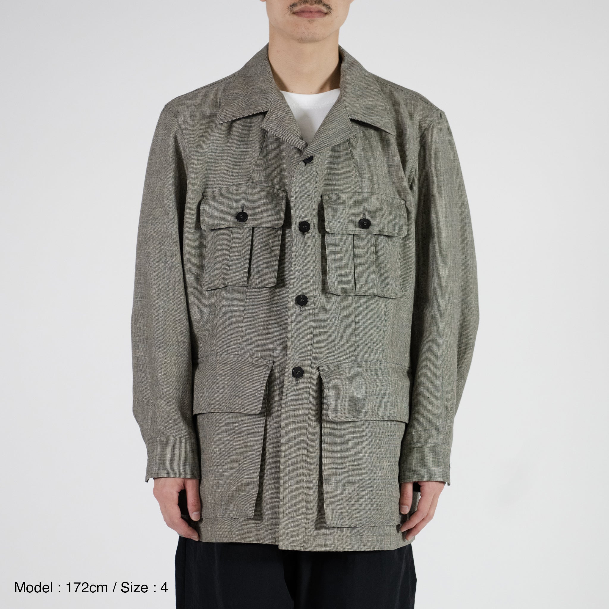 【Cale】SAFARI JACKET / LIGHT GRAY