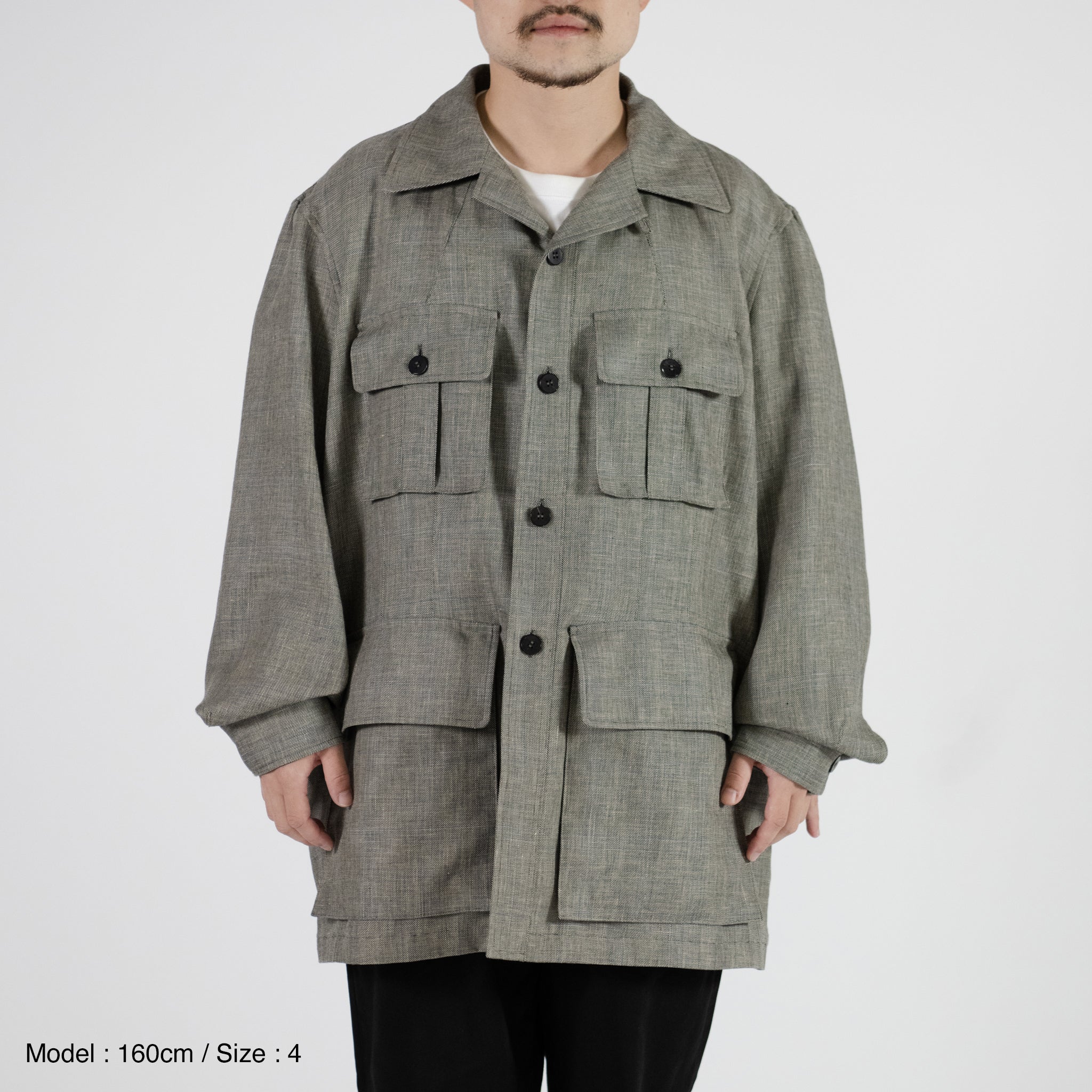 Cale カル WOOL LINEN SILK SAFARI JACKET 新入荷アイテム www