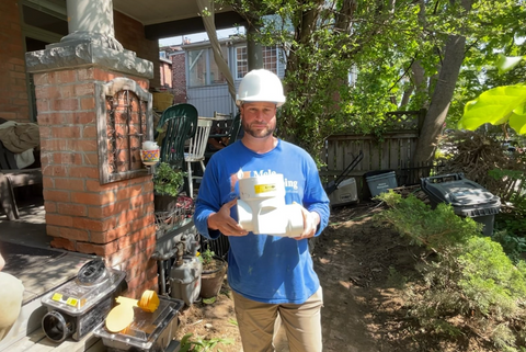 Nick Mele from Mele Plumbing Service in Toronto with sewer backwater valve