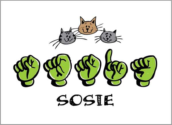 Custom ASL Fingerspelling Name Poster