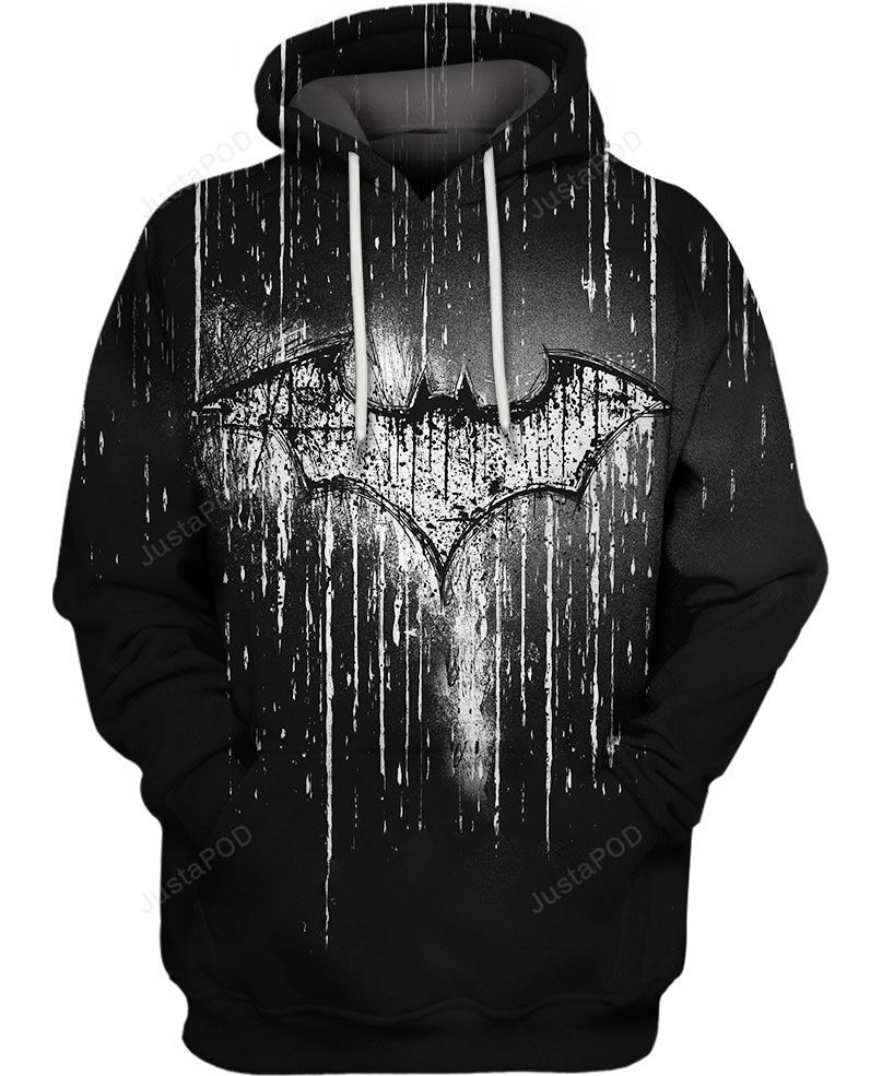 Batman Hoodie Batman Imprint Scratched Black Hoodie – OwlOhh