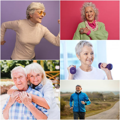 Older individuals working out to prevent osteoporosis