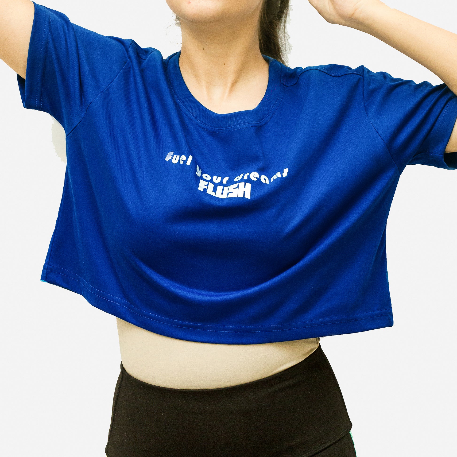 Buy Loose Fit Cotton Yoga Crop Top Shirts Women Online – Flush Fashion