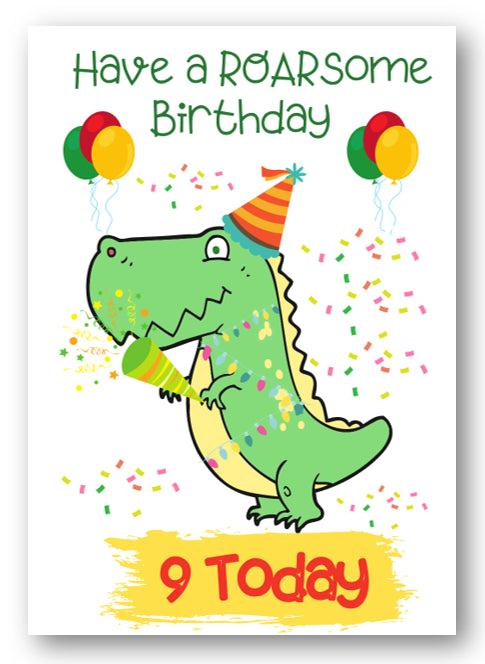PERSONALISABLE 8th Birthday Card 8 Today Have A Roarsome