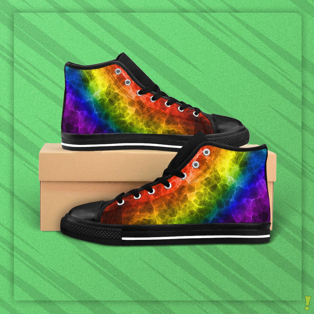 LGBTQ Rainbow Pride Energy Ripple High-top Sneakers