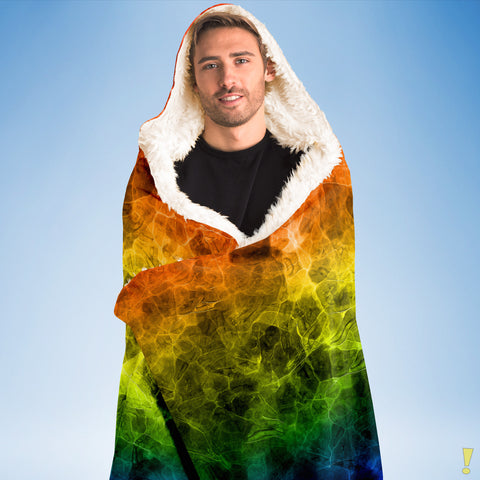 LGBTQ Pride Energy Ripple Hooded Blanket