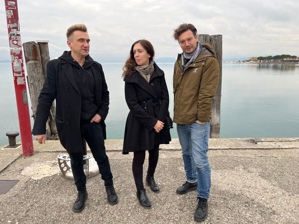 Artists Mary Mattingly and Stefano Cagol with Muse Museum scientist in Trento for a site visit
