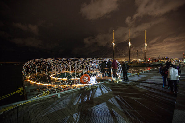 Torus, Nuit Blanche, public art, floating sculpture