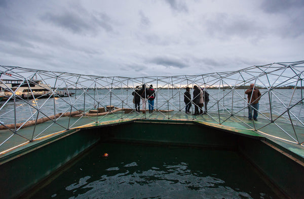 Torus, Nuit Blanche, public art, floating sculpture