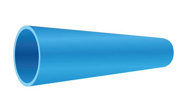 illustration of blue c900 pvc pipe lengthwise