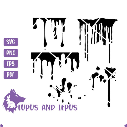 Dripping Borders Svg Free Cut File for Cricut 