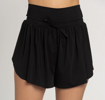 Gold Hinge Black Go With The Flow Athletic Shorts