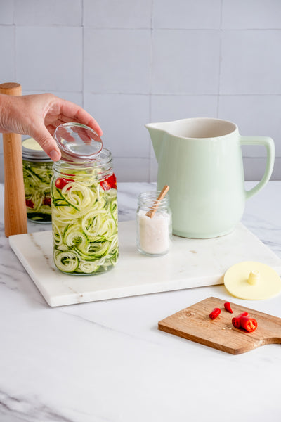 Fermentieren Zoodles Glasgewicht