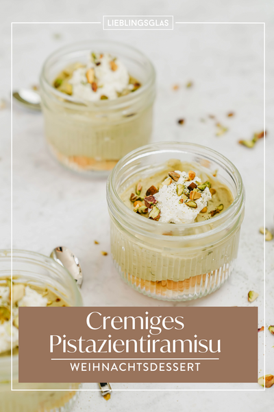 Cremiges Pistazientiramisu Lieblingsglas