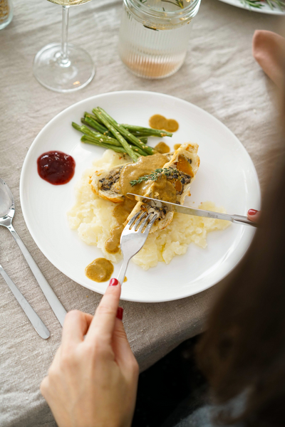 Vegetarischer Braten Lieblingsglas