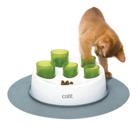 Catit Senses 2.0 Mushroom - 360 Degree Interactive Feather Toy for Cats  with Two Play Modes