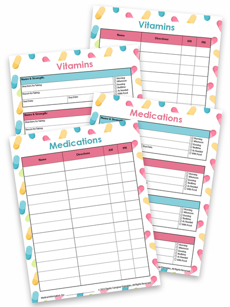 Free Printable Medication List – Super Family Caregiver