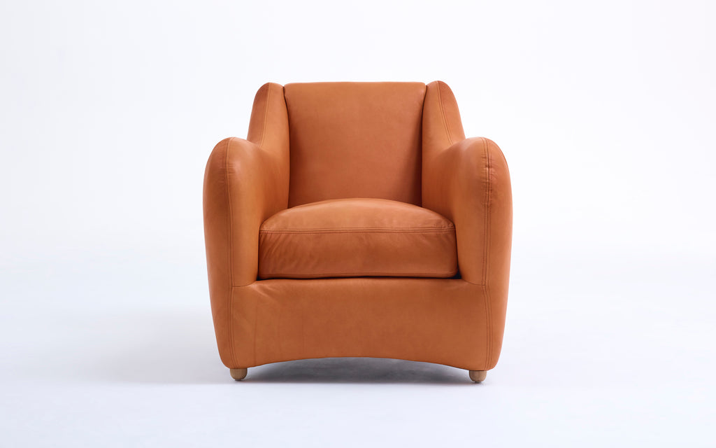 balzac leather armchair