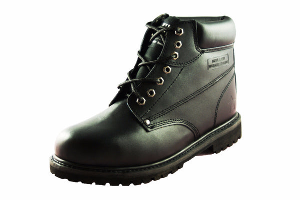 black slip resistant work boots