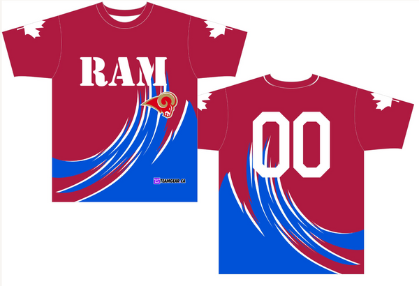 the Rams football team name on custom jerseys