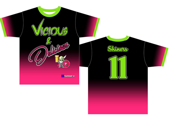 Vicious and Delicious team jerseys from 150+ Slo-Pitch Team Names