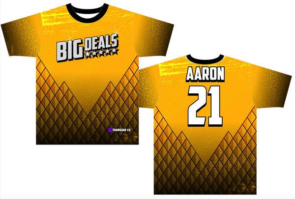 yellow custom bowling shirt design from TeamGear Canada