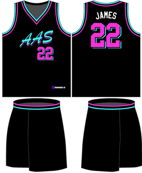 matching team gear jersey and shorts with black design