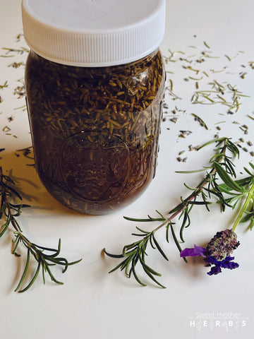 homemade salad dressing in a jar on display