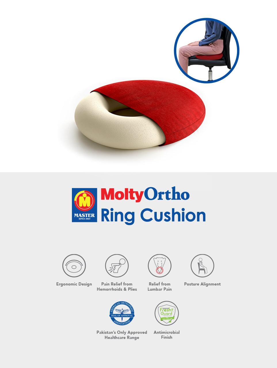 Donut Ring Cushion Pillow for Piles Hemorrhoid Coccyx Sciatic Nerve  Pregnancy Tailbone Back Pain Fistula Prostate Post Natal, Surgery Pain  Relief...