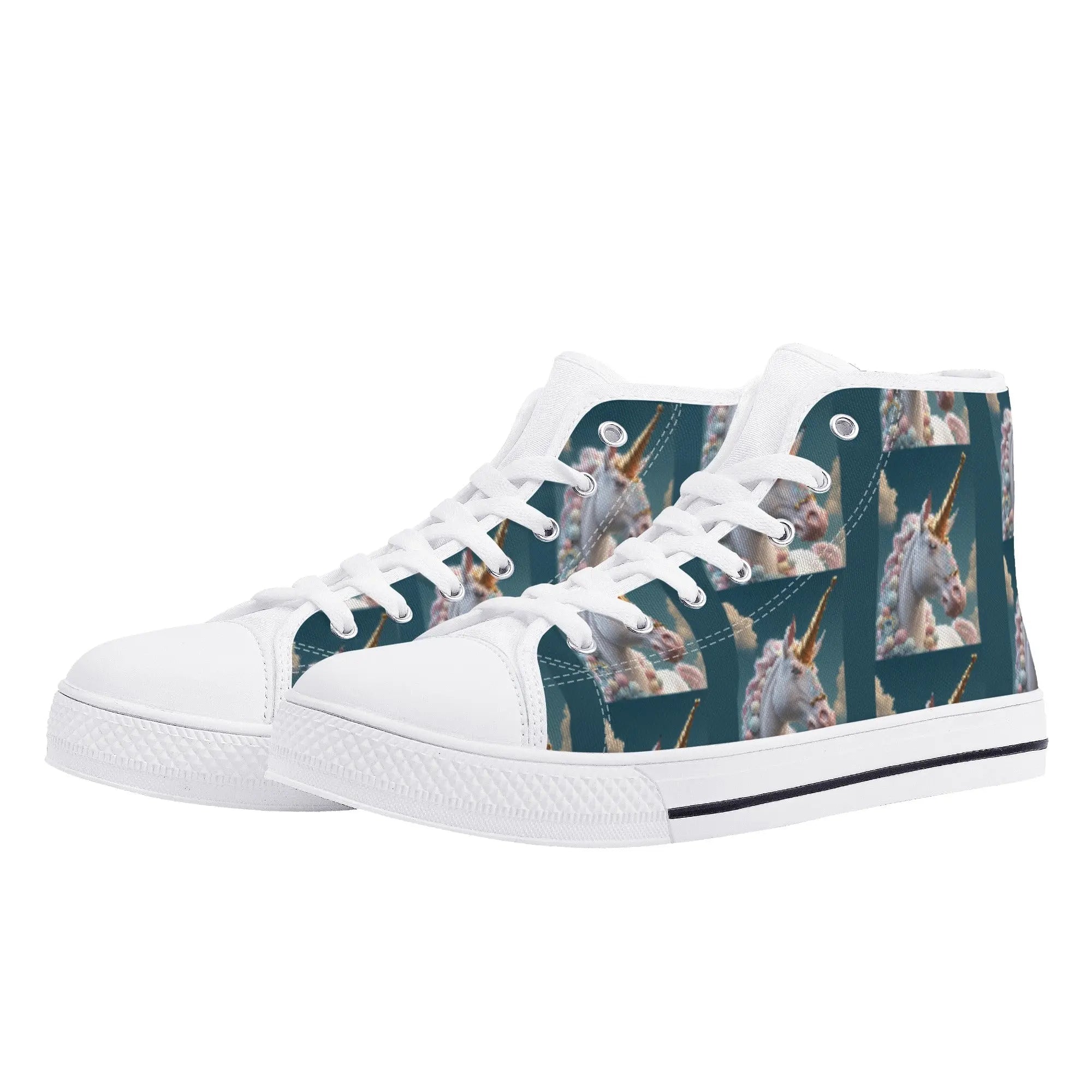 Unicorn Women's High Top Canvas Shoes P.Customs