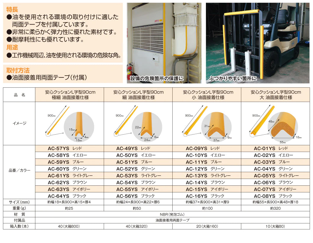 安心クッションL字型90cm 【細】油面接着仕様 – CARBOY SHOP