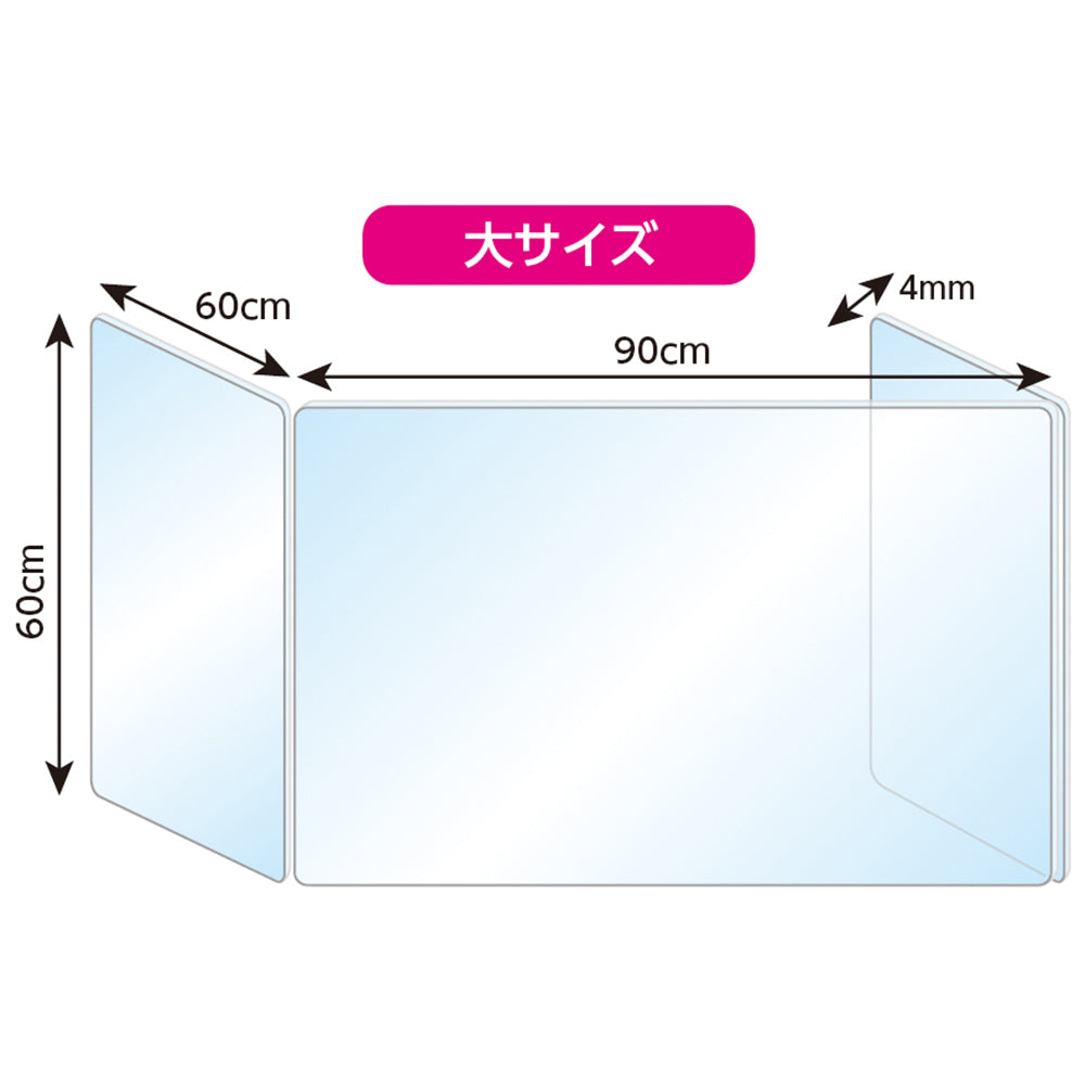 期間限定送料無料】 コの字型 飛沫防止アクリルパーテーション 6枚