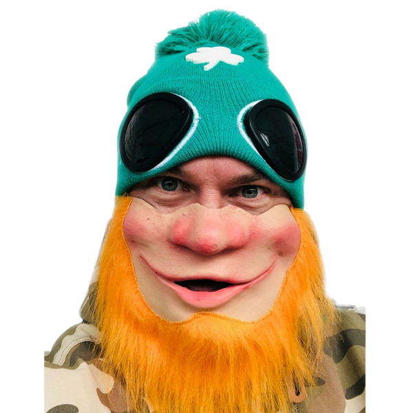 Leprechaun Open Mouth Mask with Hat. – Rubber Johnnies Fx