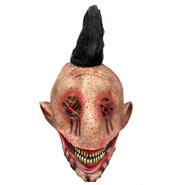 Vintage Easter Unlimited Scary Skeleton Red Skull Rubber Mask Mesh Eyes  9.5” X 7
