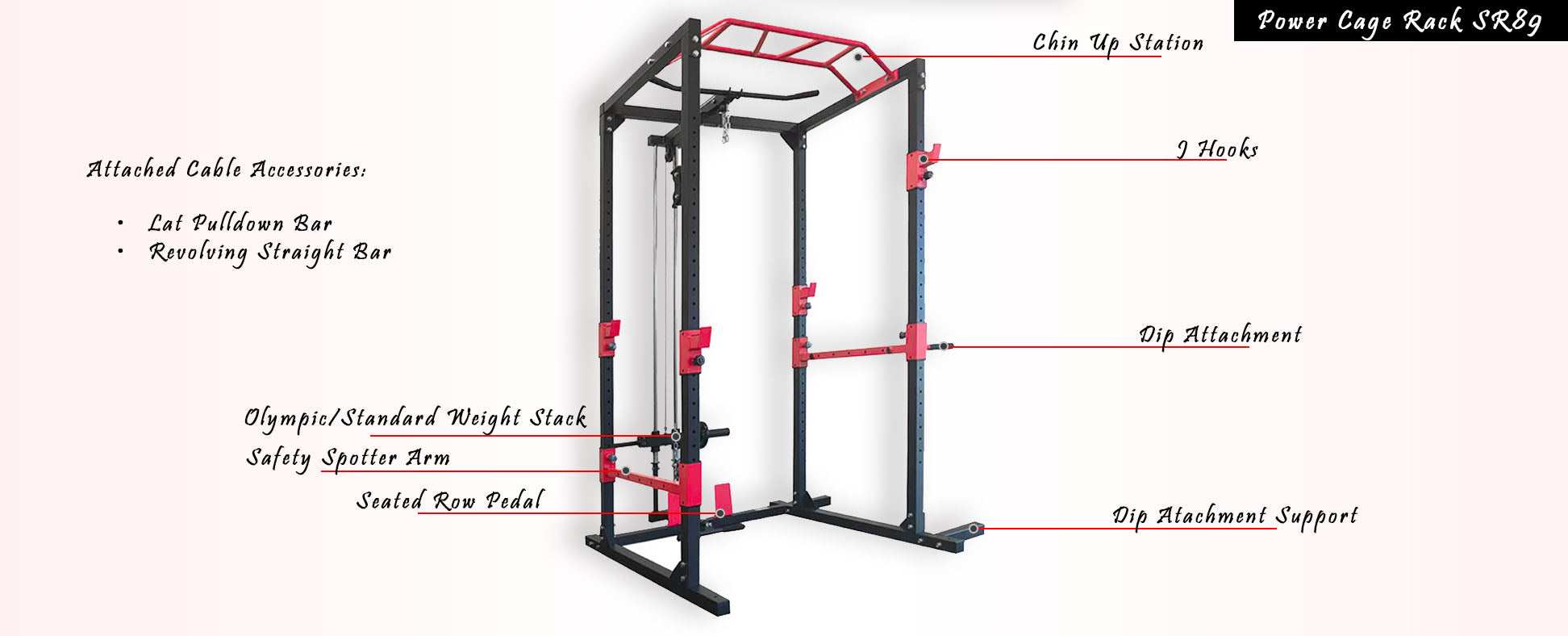 Home Gym Power Cage Rack SR89 Description