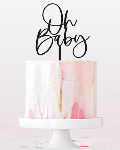 Oh Baby Charm Cake Topper – Print Fella