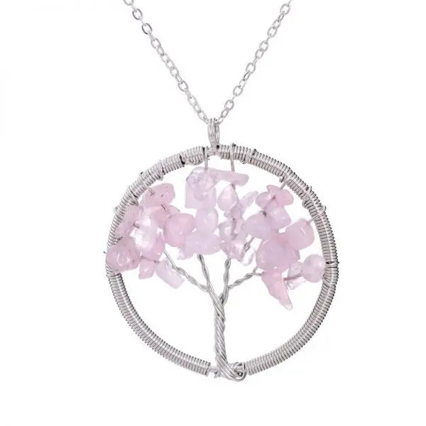 Natural stone tree of life purely handmade pendant necklace