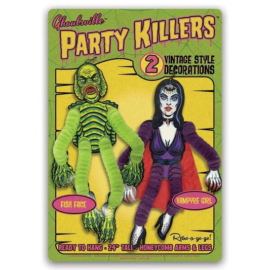 Retro-a-go-go! - Fish Face and Vampyre Girl Party Killers Decoration