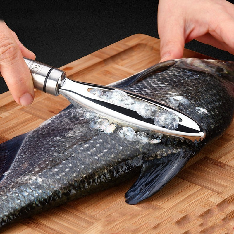 Stainles  Fast Remove Fish Cleaning Peeler Scraper & Fish bone tweezers tool gadge