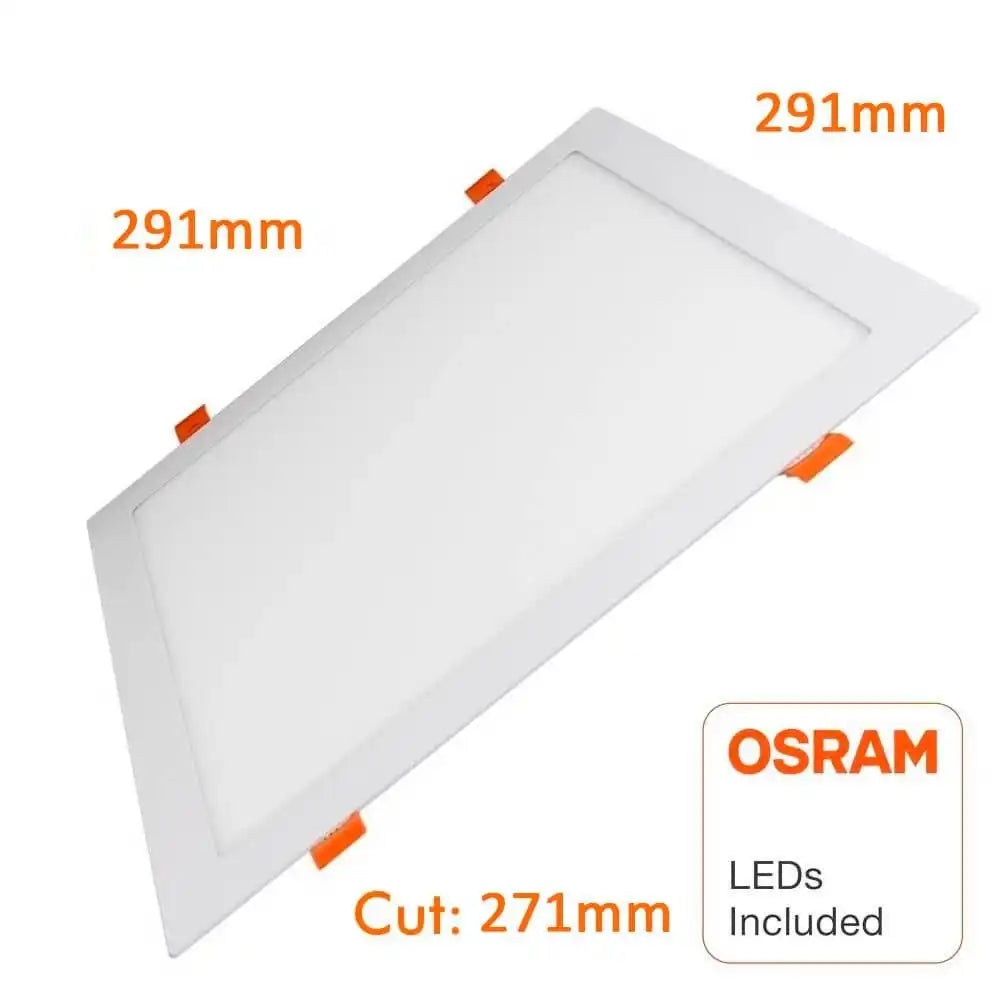 30W Slim Square Recessed LED Panel 6000K Buy in Ireland | Ledex Lighting Ltd