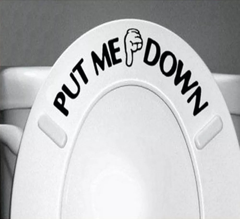 Funny Hand Gesture Toilet Decal