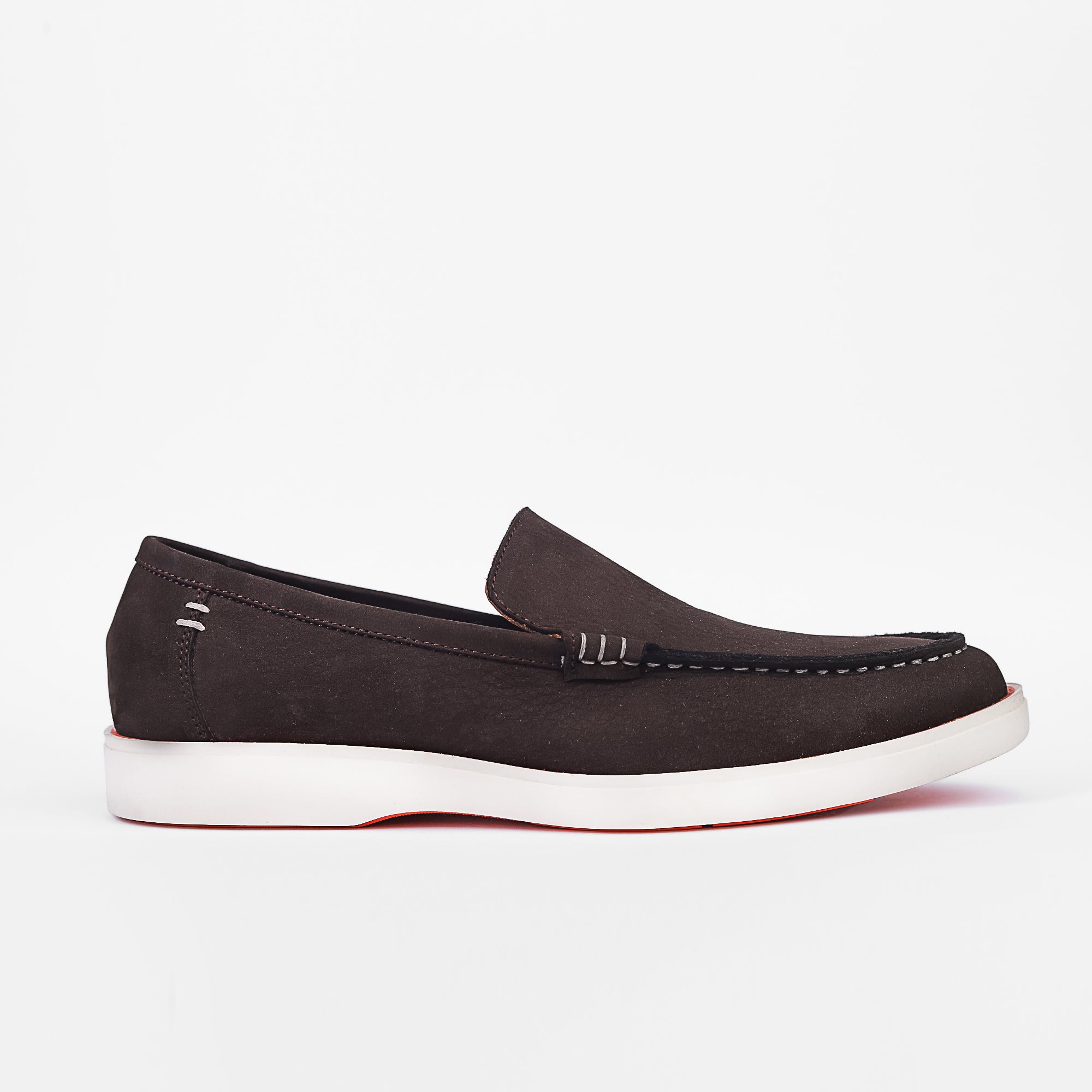 Lotfy Suede Flat Loafers For Men Brown
