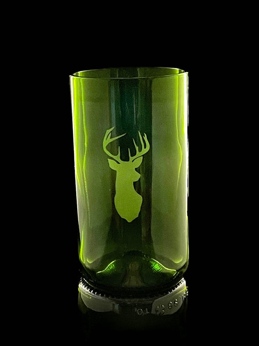 Antler Wine Bottle Drinking Glasses - Set of 2 – A Second Round Glass