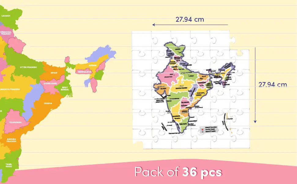 Map of India Jigsaw Puzzle | Fun & Learning Games for kids - Mittimate