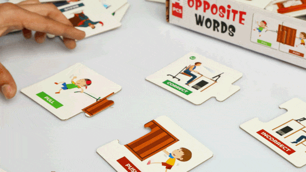 Opposite Word Puzzle Pieces